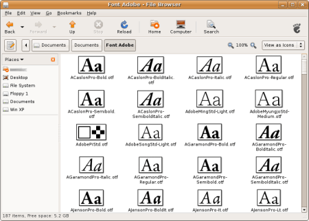 Minh hoạ cài đặt font chữ bước 1