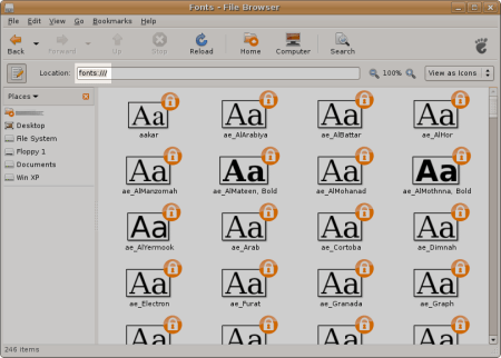 Minh hoạ cài đặt font chữ bước 2
