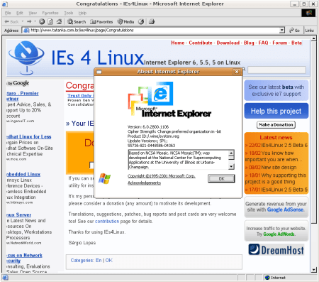 Chaỵ Internet Explorer trên Linux